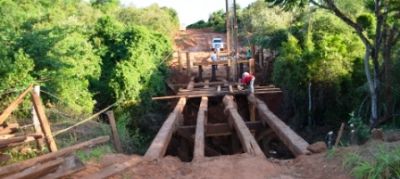 Prefeitura de Iguatemi solicitou do Estado, reconstrução e elevação da ponte do Tarumã e foi atendida.