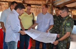 Comandante do 17ºRC MEC de Amambai visitou Destacamento de Iguatemi
