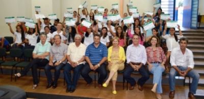 Prefeitura de Iguatemi e Governo do Estado entregam certificados aos alunos do Projovem Trabalhador.