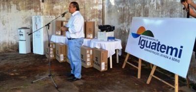 Prefeito e Presidente da Câmara entregaram novos equipamentos para o Conselho Tutelar de Iguatemi.
