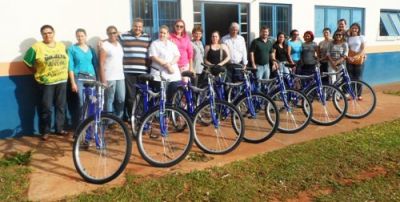 Agentes Comunitárias de Saúde recebem novas bicicletas da Prefeitura de Iguatemi.