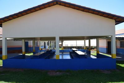 OBRAS DO REFEITÓRIO DA ESCOLA JOÃO PAULO I, NO ASSENTAMENTO RANCHO LOMA ESTÃO EM FASE FINAL.