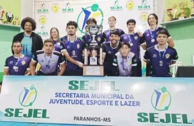 VOLEIBOL MASCULINO DE IGUATEMI É VICE-CAMPEÃO DA COPA CONE SUL 2025, NA CIDADE DE PARANHOS.