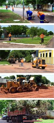 Com breve estiagem, prefeitura faz várias frentes de trabalhos de recuperação e limpeza em Iguatemi.
