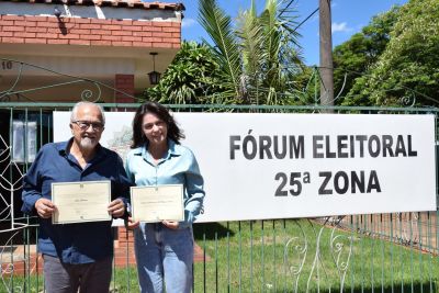 PREFEITO LÍDIO LEDESMA E A VICE-PREFEITA ELEITA PATRÍCIA MARGATTO FORAM DIPLOMADOS NESTA SEGUNDA-FEIRA (16).