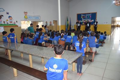 DEPARTAMENTO DE CULTURA DE IGUATEMI REALIZOU TEATRO NAS ESCOLAS DA REDE MUNICIPAL DE ENSINO.