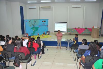 PROFESSORES DA REDE MUNICIPAL DE ENSINO PARTICIPAM DE FORMAÇÃO CONTINUADA NESTA QUARTA-FEIRA 1º DE OUTUBRO.