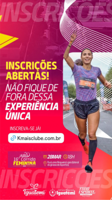 16ª CORRIDA FEMININA MOVIMENTA PRÓXIMO FINAL DE SAMANA NO SÁBADO DIA 28.