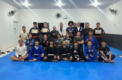 SECRETÁRIO MUNICIPAL DE ESPORTES DE IGUATEMI VISITA A ASSOCIAÇÃO ESPORTIVA DE JIU-JITSU.