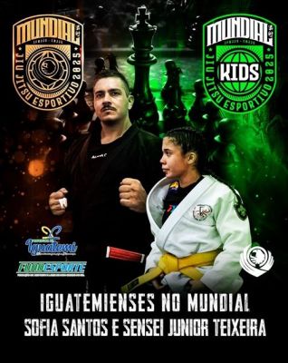 SOFIA SILVA E SENSEI JÚNIOR LEVAM O NOME DE IGUATEMI AO MUNDIAL DE JIU-JITSUL. 