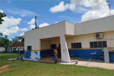 PREFEITURA DE IGUATEMI REALIZA PINTURA DA UNIDADE DE SAÚDE DO ASSENTAMENTO AUXILIADORA.