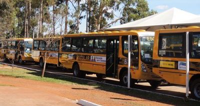 Frota do Transporte Escolar de Iguatemi foi aprovada em vistoria do DETRAN.