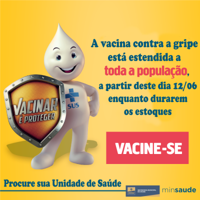 PREFEITURA DE IGUATEMI DISPONIBILIZA VACINA CONTRA INFLUENZA A TODA POPULAÇÃO PREFEITURA DE IGUATEMI DISPONIBILIZA VACINA CONTRA INFLUENZA A TODA POPULAÇÃO