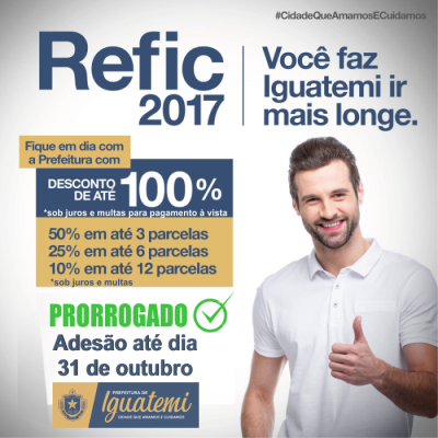 PRAZO PARA VOCÊ PODE RENEGOCIAR SUAS DIVIDAS COM O MUNICIPIO VAI ATÉ O DIA 31 DE OUTUBRO PRAZO PARA VOCÊ PODE RENEGOCIAR SUAS DIVIDAS COM O MUNICIPIO VAI ATÉ O DIA 31 DE OUTUBRO