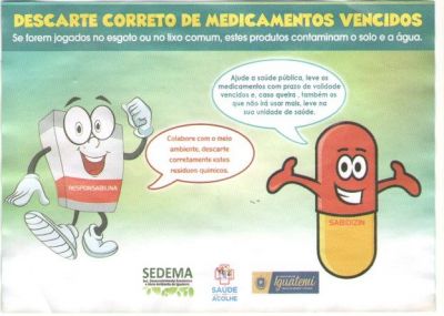 CAMPANHA PARA COLETA DE MEDICAMENTOS VENCIDOS E NÃO UTILIZADOS. CAMPANHA PARA COLETA DE MEDICAMENTOS VENCIDOS E NÃO UTILIZADOS.