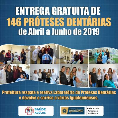PREFEITURA REALIZA ENTREGA GRATUITA DE 146 PRÓTESES DENTÁRIAS. PREFEITURA REALIZA ENTREGA GRATUITA DE 146 PRÓTESES DENTÁRIAS.