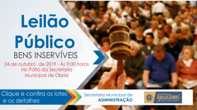 PREFEITURA DE IGUATEMI REALIZARÁ LEILÃO PÚBLICO DE VEÍCULOS. PREFEITURA DE IGUATEMI REALIZARÁ LEILÃO PÚBLICO DE VEÍCULOS.