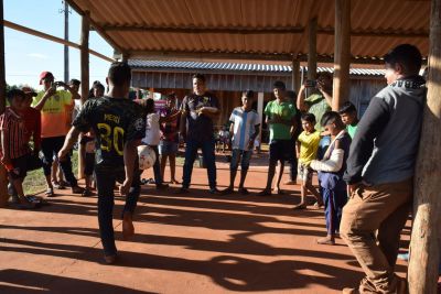 SECRETARIA DE ESPORTES PROMOVE TARDE DE LAZER NA ALDEIA PIELYTO KUÊ. SECRETARIA DE ESPORTES PROMOVE TARDE DE LAZER NA ALDEIA PIELYTO KUÊ.