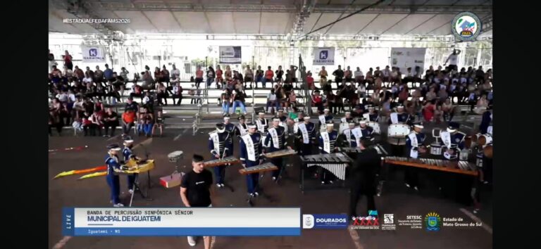 FANFARRA MUNICIPAL DE IGUATEMI-FAMIG, CONQUISTA O BICAMPEONATO SUL-MATO-GROSSENSE DE BANDAS E FANFARRAS EM DOURADOS-MS.