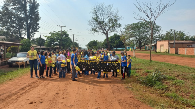 ESTUDANTES DA ESCOLA CEMUR NO ASSENTAMENTO AUXILIADORA, PARTICIPAM DE PASSEATA EM ALUSÃO AO SETEMBRO AMARELO ESTUDANTES DA ESCOLA CEMUR NO ASSENTAMENTO AUXILIADORA, PARTICIPAM DE PASSEATA EM ALUSÃO AO SETEMBRO AMARELO