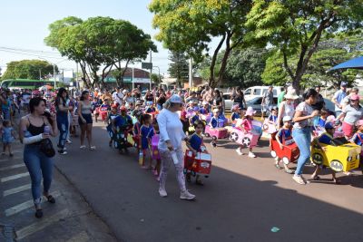 ALUNOS DA REDE MUNICIPAL DE ENSINO DESFILARAM COM CARRINHOS DE MATERIAL RECICLÁVEL NA SEMANA DO TRÂNSITO. ALUNOS DA REDE MUNICIPAL DE ENSINO DESFILARAM COM CARRINHOS DE MATERIAL RECICLÁVEL NA SEMANA DO TRÂNSITO.