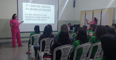 PALESTRA SOBRE CÂNCER DE MAMA ENCERRA CICLO DE AÇÕES DO OUTUBRO ROSA. PALESTRA SOBRE CÂNCER DE MAMA ENCERRA CICLO DE AÇÕES DO OUTUBRO ROSA.