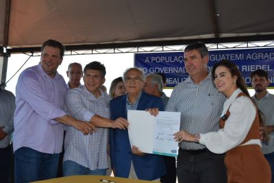 GOVERNADOR EDUARDO RIEDEL VISITA IGUATEMI PARA ASSINATURA DE ORDEM DE SERVIÇO E INAUGURAÇÃO DE OBRAS. GOVERNADOR EDUARDO RIEDEL VISITA IGUATEMI PARA ASSINATURA DE ORDEM DE SERVIÇO E INAUGURAÇÃO DE OBRAS.