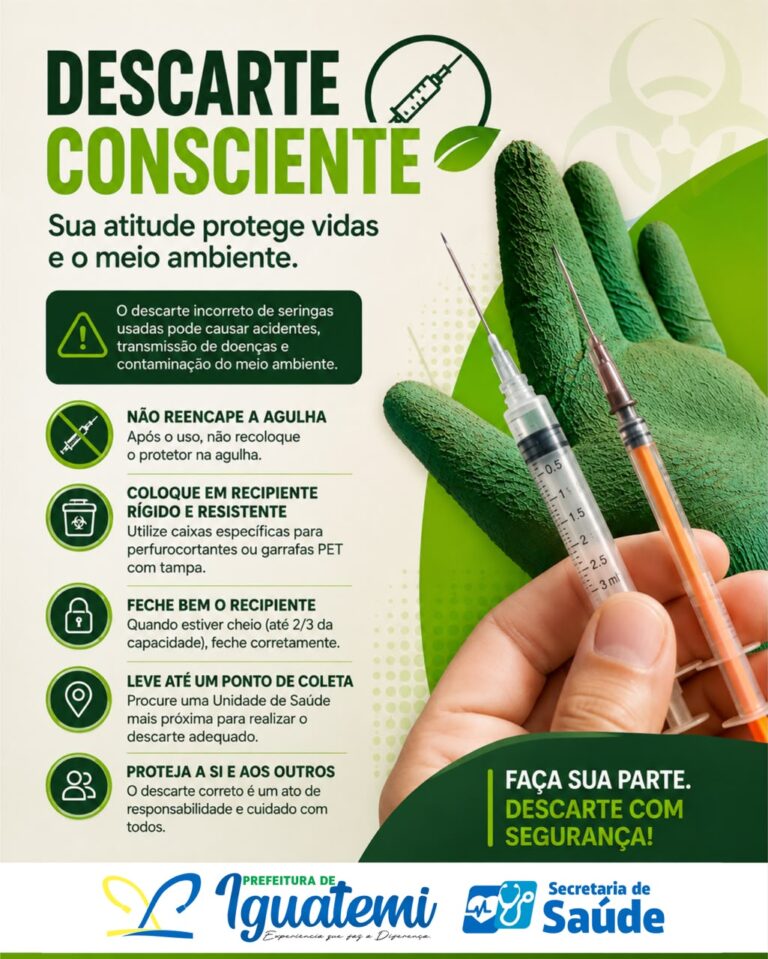DESCARTE CONSCIENTE: SUA ATITUDE PROTEGE VIDAS!