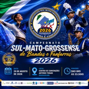 FAMIG PARTICIPARÁ DE CAMPEONATO SUL-MATO-GROSSENSE DE BANDAS E FANFARRAS NA CIDADE DE DOURADOS-MS.